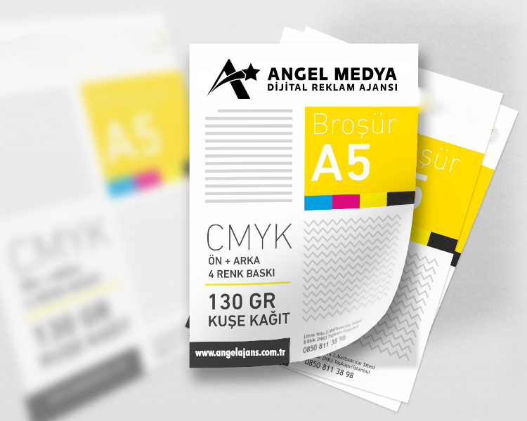 Ebat : 35x21 cm (PRO A5)     Kod : Angel1301CA5  130 Kuşe - Ön 4 Renk Arka Yok - Selefon Yok