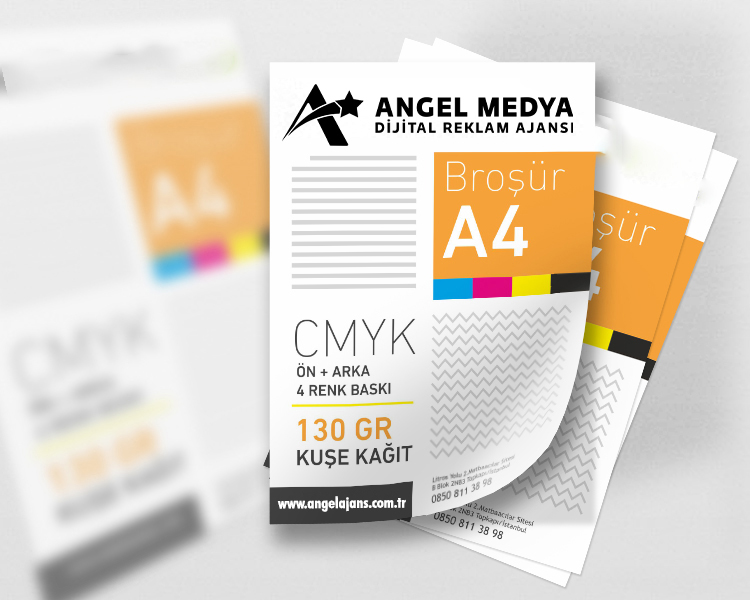 Ebat : 21x30 cm (PRO A4)     Kod : Angel1301CA4  130 gr. Kuşe - Ön 4 Renk Arka Yok - Selefon Yok